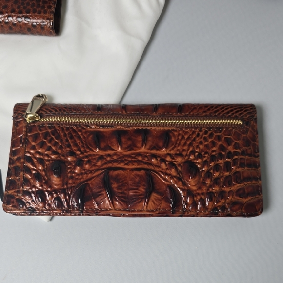 Brahmin Rich Brown Crocodile Embossed Satchel Set - Picture 10 of 15